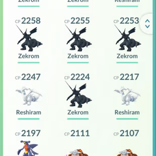 LEVEL 51 🔥 58 LEGENDARY  🌟 7 SHINY LEGENDARY SHINY FUSION KYUREM  SHINY KYUREM SHINY GENESECT  8X PREMIUM RAID PASS  - Image 4