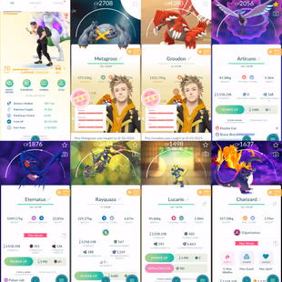 1919 Level 70 Eternatus Nihilego100 Shiny Shadow Mewtwo  Shiny Mega GMax Charizard Dark Skies BG Shiny Mega Rayquaza - Image 1