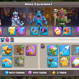 🔥TH 17 NEAR MAX || HEROS 100-100-72-75-50 || G🔥.GAUNTLET [26] - SPIKY BALL [26] || 10x EPICS HIGH LVL || FAST DELIVERY - Image 6