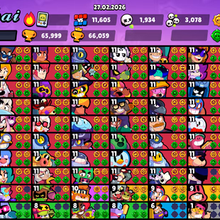 98/99 BRAWLERS🪖 | THROPHIES 65999✨ | 84 MAX - 65 HYPERCHARGED | 397 SKIN (95-124-145-14-8-11) | 13 PRESTIGE | 28 MAX WS - Image 2