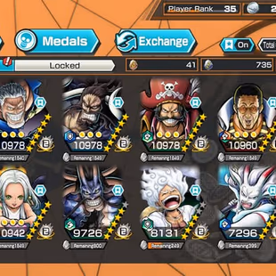 [4122][IOS+ANDROID] 11 EX - 8 Max - Kizaru + Light + Garp + Kuzan + 2 Kaido + S-Snake + Roger + Lucci , Support 161 - Image 1