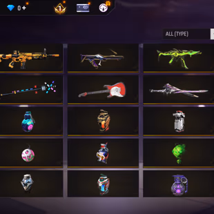 X153|Lvl 63|50 CHARACTER|59 BUNDLE SET|201 COSTUME(12 MYTHIC)|224 WEAPON(1 EVO+30 MYTHIC)|BOOYAH UMP LVL 4|JEWEL GROZA|D - Image 7