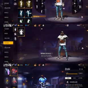 iOS Android - Level 43 - Set 31 - Emote 12 - Dance 3 - Pet 5 - Weapon 51 - Artifact 2 - Mythic 8 - Epic 18 - Diamond 5   - Image 1