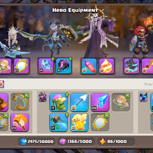 💜ALL HELPER MAX💜|| PROFILE FULLY MAX  [TH18] 6 HERO MAX || DEFENCE/WALL/MAX || COSMIC FULL SET || SOLID EPIC EQUIPMENT - Image 6
