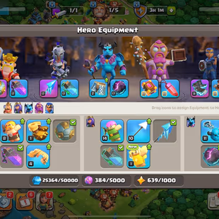 💎3K STARS WAR - 3K GEMS - TH:17 - Lvl:194 - BK:61 💎- AQ:91 - PC:61 - GW:61 - RC:36 - BEST SELECT - Image 6