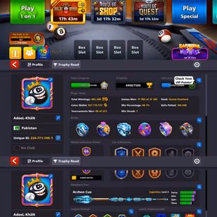 🌟LEVEL 416🌟20/20 LEGENDARY CUES OPEN || 500 MILLION COINS || RENAME AVAILABLE || OLD RARE COLLECTION || 70 BERLIN RING - Image 2