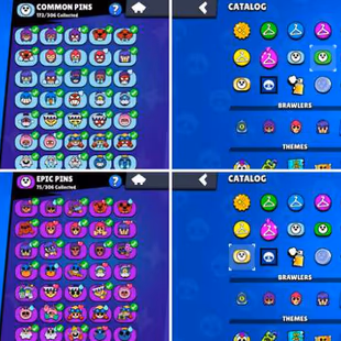 49K Trophies LVL182 | 99/101 Brawlers | 42 Max Brawlers - 34 Hypercharges | 262 Skins | 687 Pins | 373 Icons | 173 Spray - Image 8