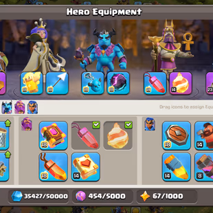 🔥Xp-218🔥 || Th17 || High Quality Epic Equipment || Heroes 81-85-63-69-48 || Nc 1k Gems || 6 Builders || Cheapest - Image 5