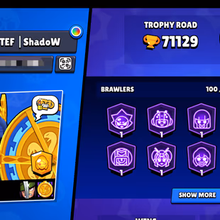 48K Billing🌀 | 71K Trophies | 100Brawler | 50Maxed🌟 | 60Hayper | 300Skins | The More... - Image 2