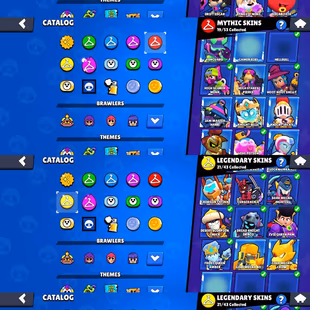 🏆88K TROPHY|💪56 MAX|44 HYPER|60 GEM|18K MAX POWER POINT|470 TOTAL SKIN|21 LEGENDARY OLD BRAWL PASS SKINS|211 EPIC SKIN - Image 5