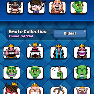 9K GEMS [] ARENA 20 [] TROPHY:7550 [] EMOTES:54 [] XP:40 [] CARDS:119 - Image 7