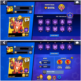 [ PREMIUM ]  84K TROPHIES || 100 BRAWLERS || 70 MAX || 64 HYPERCHARGED || 16 BUFFIES || 395 GOOD SKINS || 59K BLING - Image 3