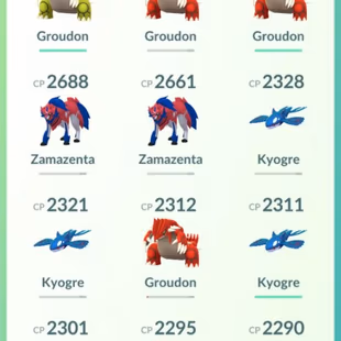 3 SHINY LEGENDARY💎 ZAMZENTA GROUDON 🔥 51 LEGENDARY [] LEVEL 52 [] 17 SHINY [] RENAME AVAILABLE [] INSTANT AVAILABLE [] - Image 5
