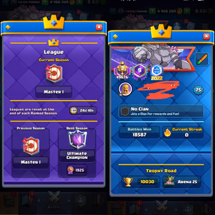 🔥RARE RANKED🔥 RARE EMOTES []105 ELITES []49 SKINS [] CRL 2022 [] UC [] ROYAL GEM  TROPHY KISS []  ARENA 25 [] 28 EVO  - Image 1