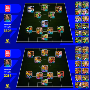 3304+ Team I 94 Booster Cards I Old Account I Messi 11 I Johan 109 I Mabppe 107 I Rio 106 I Pele 108 I Ronney 108 I Kaka - Image 2