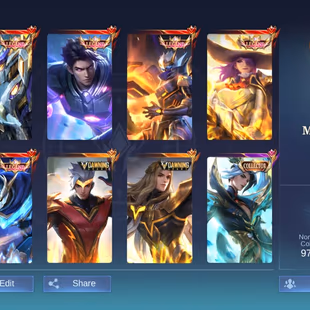 [IOS/ANDROID] CEL LVL 88 | 132 HEROES | 483 SKINS | MEGA 4 | OP SKINS | 5 LEGEND INC LESLEY GRANGER - 8 COLLECTOR LING - Image 1