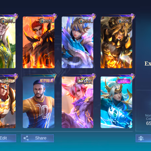 RARE VALE GARA || COLLECTOR NATA || 175 SKIN || EMBLEM MAX || 126 HERO UNLOCKED || EX 57 STAR - Image 2