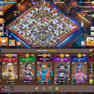 TH18 SUPER RARE 🌟 LEVEL 259 🌟 RAREST WWE SET | 74 SKINS | 13 SKINS | BUILDER BASE MAX | RENAME AVAILABLE | INSTANT - Image 1