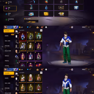 iOS/Android - Server MENA - Level 65 - Rank Diamond - Set 85 - Emote 33 - Weapon 271 - Mythic 38 - Epic 75 - Code1468 - Image 1