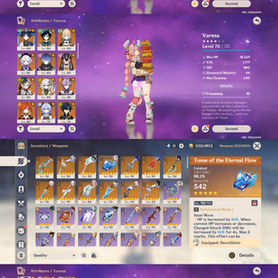 All Platform - EU - AR60 - 79 Character 32 5'Star - 13 Weapon 5'Star - Neuvillette C1 - Raiden Shogun - Varesa - Mavuika - Image 6