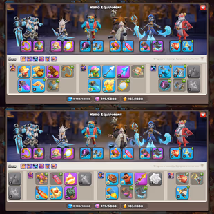 🔥TH-18 NEAR MAX🔥XP-255! G.GAUNTLET MAX! FIREBALL MAX! E.BOOT MAX! HEROES:-100-105-90-80-55-3! LOTS OF RARE SCENERIES - Image 5