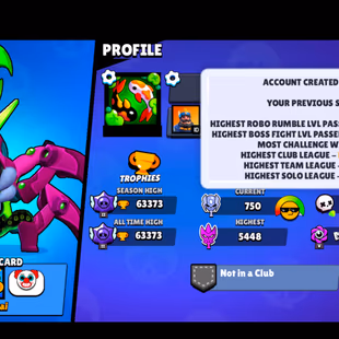 FREE CHANGE NAME | 221 SKINS | 63.400 TROPHY | 96 BRAWLERS | 16 HYPERCHARGED | 17 MAXED BRAWLERS | 1 BUFFIES - Image 7