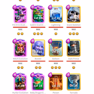 OG T-WER & EMOTES 8YR OLD ACCT EXCLUSIVE EMOTES LEVEL 87 54 TOWER SKINS 380 EMOTES 9 HERO CARD COLLECTION 73 MAX CARDS  - Image 6