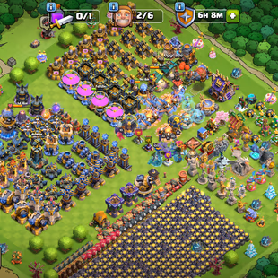 RR💥TH 18 [FULL MAX] DEFENCE💥HERO 105/105/88/80/55/16 | 8 EPIC ALMOST MAX 13 EPIC | DOUBLE STATUE OBSTACLE TREE | SKINS - Image 2