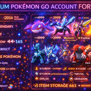 🎯OLD ACCT 2016 STACKED ) LEVEL 47 ACCT 👹| Rare Shiny Kyogre / Dialga  | 90 Shiny | 155 Legendary | INSTANT DELIVERY - Image 2