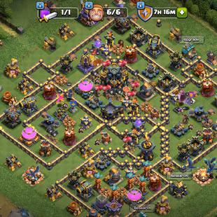 TH 17 3 Hero Max ! Walls Max ! Defense Near Max !! 6k Gems !! 15 Epics ( 4 Epic Max ) Namechange 500 ! TownHall Level 18 - Image 1