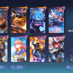 MLBB | 1K Naa | RECALL TAS TAS | LV 76 | TRANSFORMER ROGER + KARINA KOF + 11.11 X.BORG | 125 HEROES | 289 SKINS | MX EMB - Image 3
