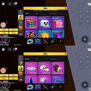 iOS/Android - Global - Level 2650 - Money 327K - Swords 25 - Guns 11 - Fruits 12 - Code988 - Image 4