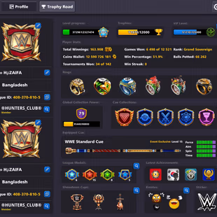 12.5B COINS ACCOUNT | Level 306 | CCP 79 | Exclusive Cues Collection | Avatars - Rings - Frames | Status Alert - Image 2