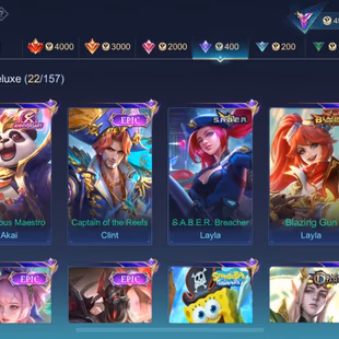 BEST SMURF🔥196 SKINS - Fanny AOT-Thamuz Nexus Sea-Colector Badang-Acces Full - Image 5