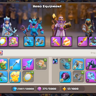🔥[6 EPIC EQUIPMENT MAX]🔥TH 18 MAX || BK 105 AQ 105 MP 95 GW 80 RC 55 || BUILDER BASE ALMOST MAX || 4 HERO SKIN - Image 5