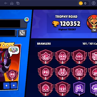 576 SKINS | 120.300 TROPHIES | 101 BRAWLERS | 100 HYPERCHARGE | 101 MAX | 112 PRESTIGE | 36 BUFFIES - Image 5