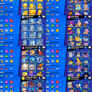 99k TROPHIES 🌟 SUPER LUXURY 🌟 100 MAX POWER BRAWLER | 100 BRAWLER UNLOCK | 98 HYPERCHARGE | 518 SKIN | INSTANT DELIVER - Image 7