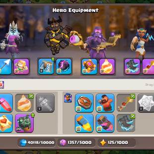 🔥Xp-244🔥 || Th18 || High Epic Equipments ( 6 Max) || Heroes 100-100-75-75-50 || 6 Builders || NC 1k Gems || Cheapest - Image 5
