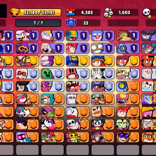 25 TITLES | 302 SKINS | 55.200 TROPHY | 100 BRAWLERS | 31 HYPERCHARGED | 43 MAXED BRAWLERS | 22 PRESTIGE | 7 BUFFIES - Image 4