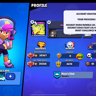 TROPHIES 20367 [] BRAWLERS 57 [] MAX BR 6 [] HYPER 4 [] HYPER SHELLY STU MAX BUZZ - Image 1