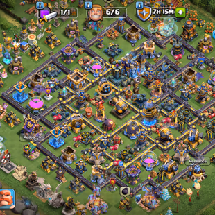 35000-GEM! RARE-STATUS 75! TH18 CLOSE MAX! NC-500! XP-245 ALL STATUS PAID AND RARE! HEROES 90-105-78-80-55-8! BASE MAX - Image 1