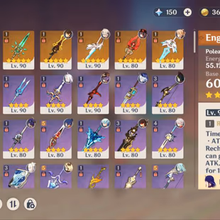 All Platform - EU - AR58 - 58 Charcter 17 5'Star - 7 Wepaons 5'Star - Primogems 155 - Code812 - Image 6