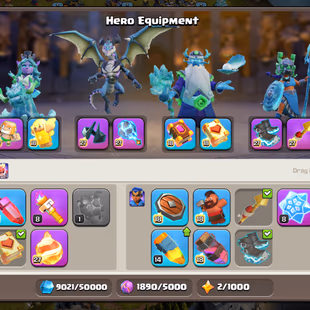 💙 RAREST 9 EPIC MAXED 💙 TH-18 5 HEROES MAXED | NEW HERO 11 | MAX DEFENCE | DRAGON SKIN SET | HELPER GOOD LEVEL  - Image 7