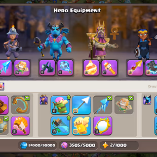 Th16 Max [1800-Cwl Medel]-[7k-Gems] | Hero-95-95-70-45 | Equipment-15-Epic Almost Max | XP-191 | NC-Yes | BEST-DEAL - Image 5