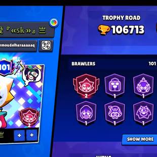 106K Trophies | 101 Prestige | 101 Brawler | 55Maxed | 65Hayper |  Legend1 | The More... - Image 3