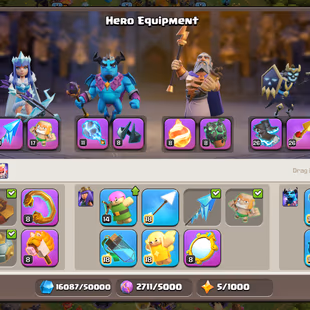 Xp-223 || Th17 Semi || All 15 Epic Equipment || Heroes 80-86-61-70-40 || 6 Builders || Nc Available || Cheapest  - Image 4