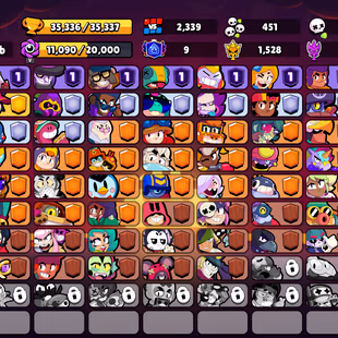 218 SKINS | 35.300 TROPHIES | 84 BRAWLERS | 11 HYPERCHARGE | 17 MAX | 9 PRESTIGE | 7 BUFFIES - Image 3