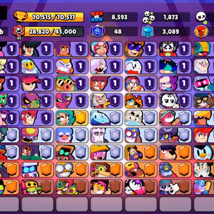 389 SKINS | 70.500 TROPHIES | 100 BRAWLERS | 56 HYPERCHARGE | 66 MAX | 48 PRESTIGE | 20 BUFFIES - Image 4