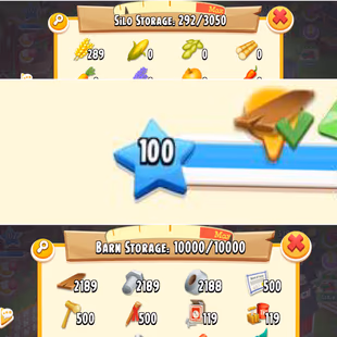 🔥BIG BARN 10K STORAGE 💎 LEVEL 100 [] 950 DIAMOND [] SILO 3k [] 13 MILLION COINS [] MANY VOUCHERS [] MAINLAND OPEN - Image 1