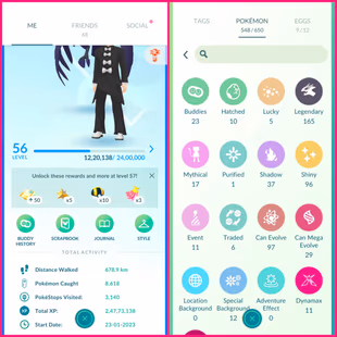 🔥[AT]🔥 LV 56 || YEAR 2023 || 548/650 POKEMONS || 96 SHINY || 165 LEGENDARY || 105 HUNDOS || NAME CHANGE AVAILABLE - Image 1